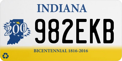 IN license plate 982EKB