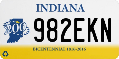 IN license plate 982EKN