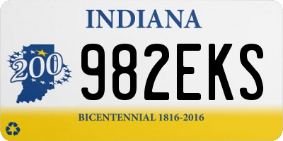 IN license plate 982EKS