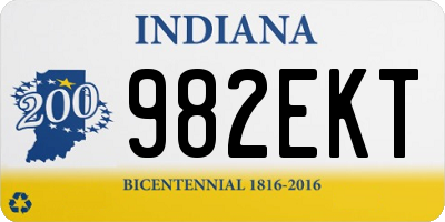 IN license plate 982EKT