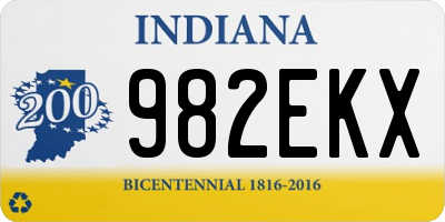 IN license plate 982EKX