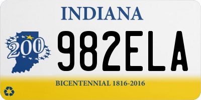 IN license plate 982ELA