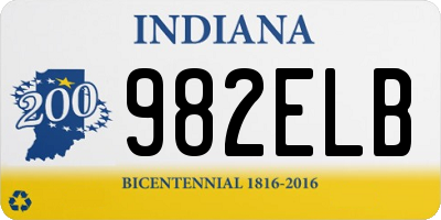 IN license plate 982ELB