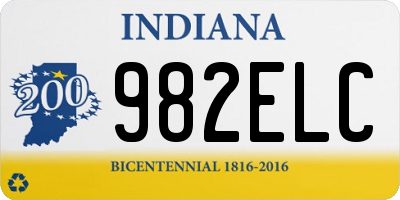 IN license plate 982ELC