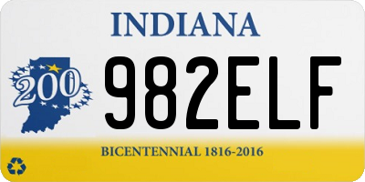 IN license plate 982ELF