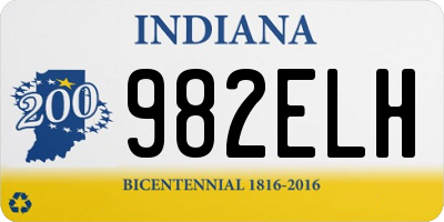 IN license plate 982ELH