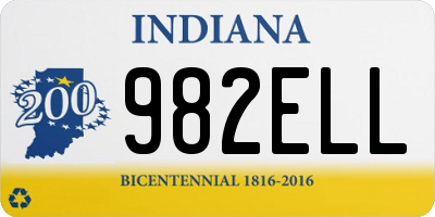 IN license plate 982ELL