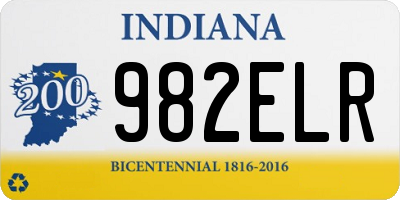 IN license plate 982ELR