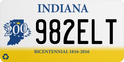 IN license plate 982ELT