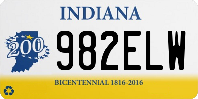 IN license plate 982ELW