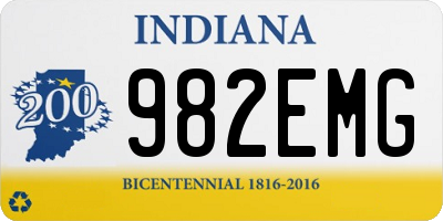 IN license plate 982EMG