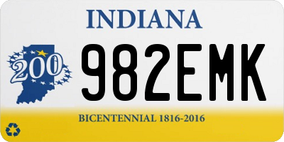 IN license plate 982EMK