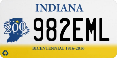 IN license plate 982EML