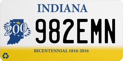 IN license plate 982EMN