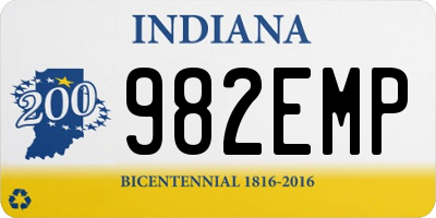 IN license plate 982EMP
