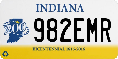 IN license plate 982EMR