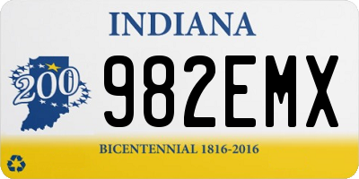 IN license plate 982EMX