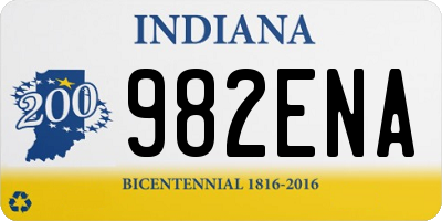 IN license plate 982ENA