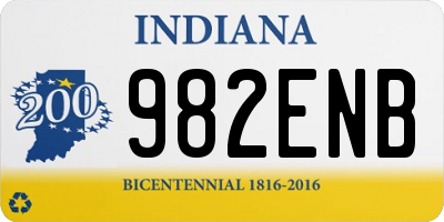IN license plate 982ENB