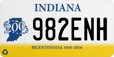 IN license plate 982ENH