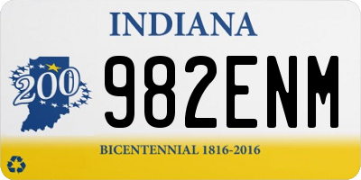 IN license plate 982ENM