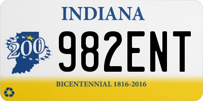 IN license plate 982ENT