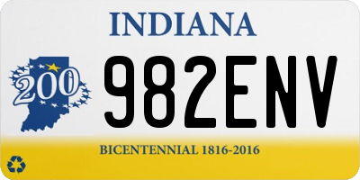 IN license plate 982ENV