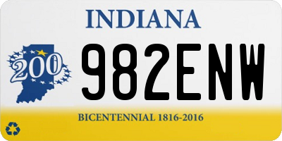 IN license plate 982ENW