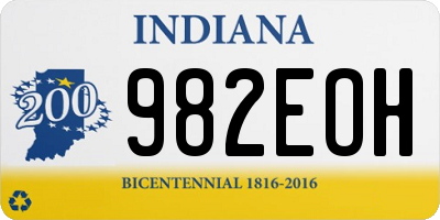 IN license plate 982EOH