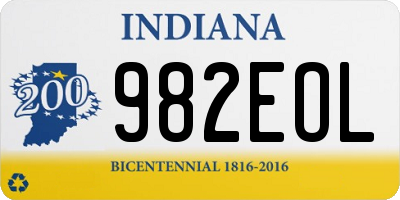 IN license plate 982EOL