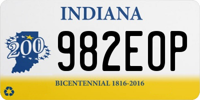 IN license plate 982EOP