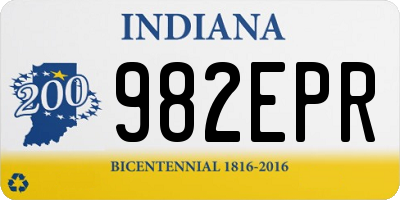 IN license plate 982EPR