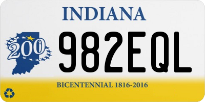 IN license plate 982EQL