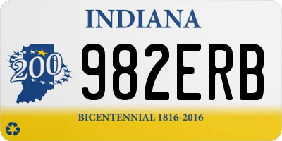 IN license plate 982ERB