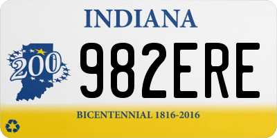 IN license plate 982ERE