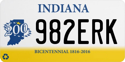 IN license plate 982ERK