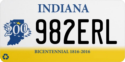 IN license plate 982ERL