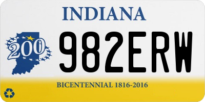 IN license plate 982ERW