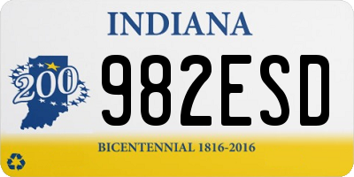 IN license plate 982ESD