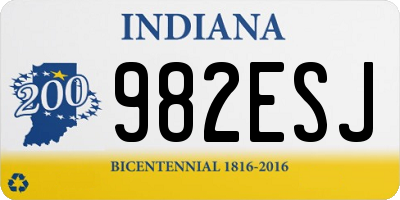 IN license plate 982ESJ