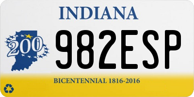 IN license plate 982ESP