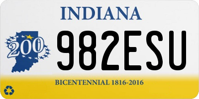 IN license plate 982ESU