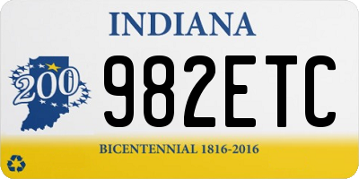 IN license plate 982ETC