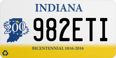 IN license plate 982ETI