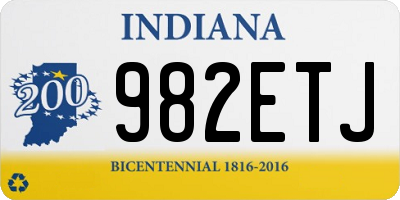 IN license plate 982ETJ