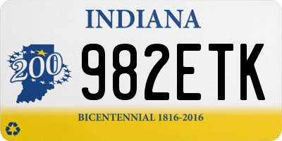 IN license plate 982ETK