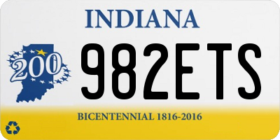 IN license plate 982ETS