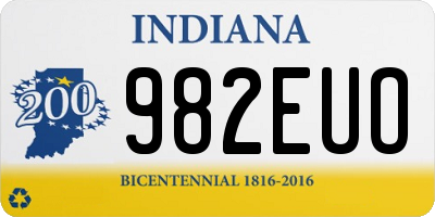 IN license plate 982EUO