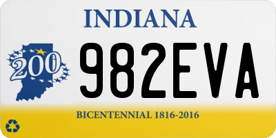 IN license plate 982EVA