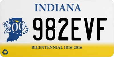 IN license plate 982EVF